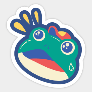 Slipping Toad Head Sticker